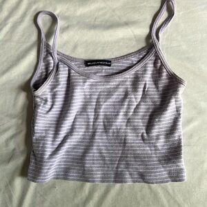 purple and white striped brandy melville tank top